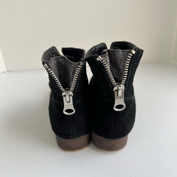 Steve Madden Rawlings Size 7 Black Leather Suede Booties Ankle Boots - Picture 11 of 12